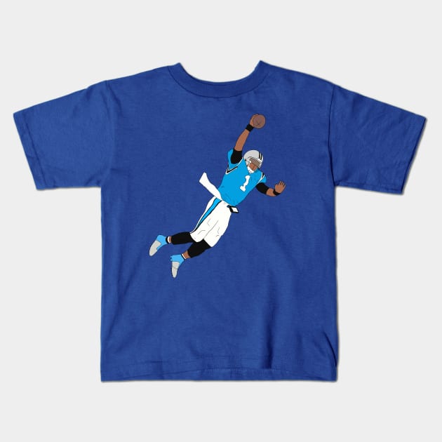 Cam Newton Dunk Kids T-Shirt by rattraptees
